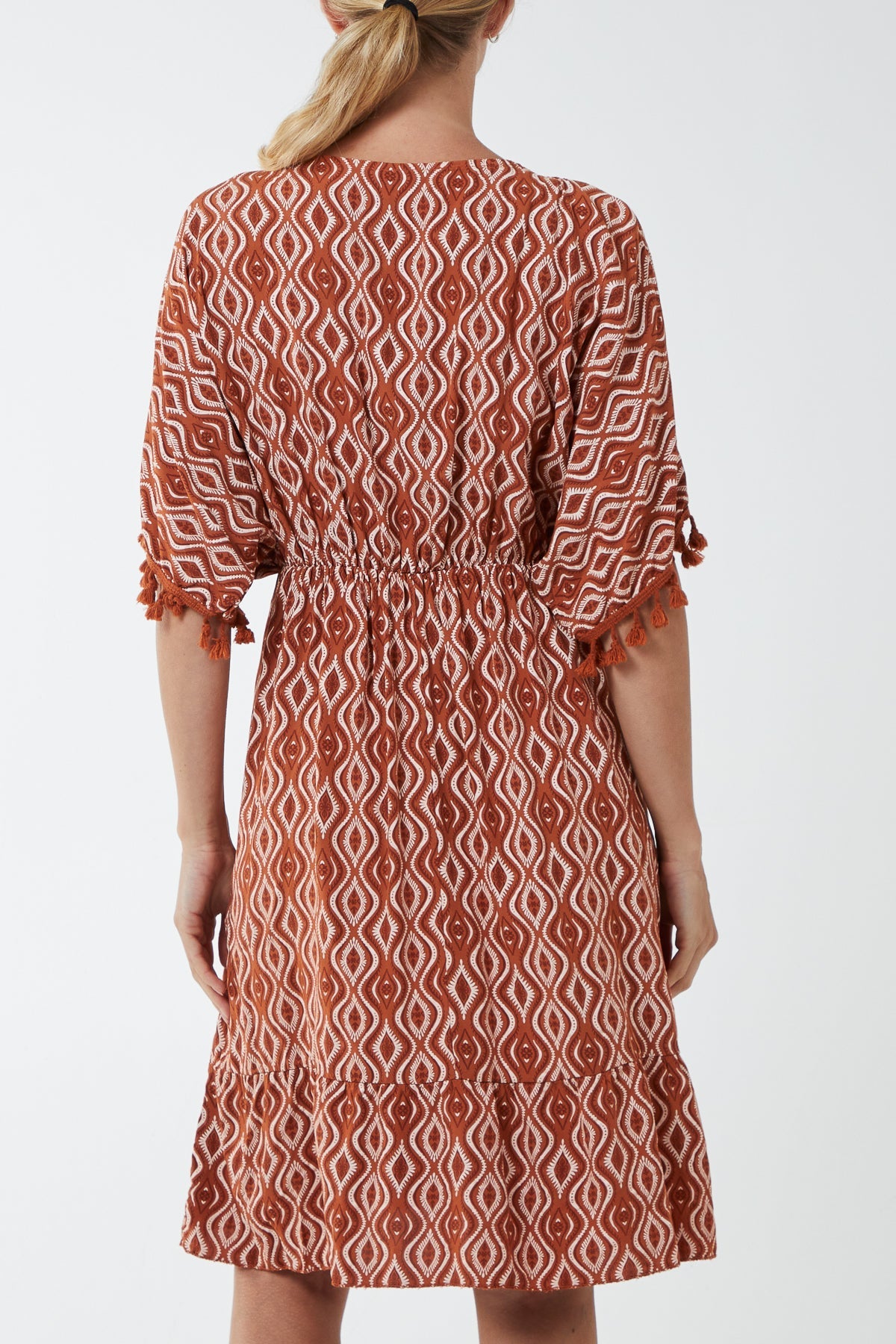 Geometric Tassel Trim Dress DMF2 WearAll