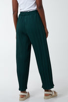 Wide Leg Plisse Drawstring Trousers TRS1 WearAll