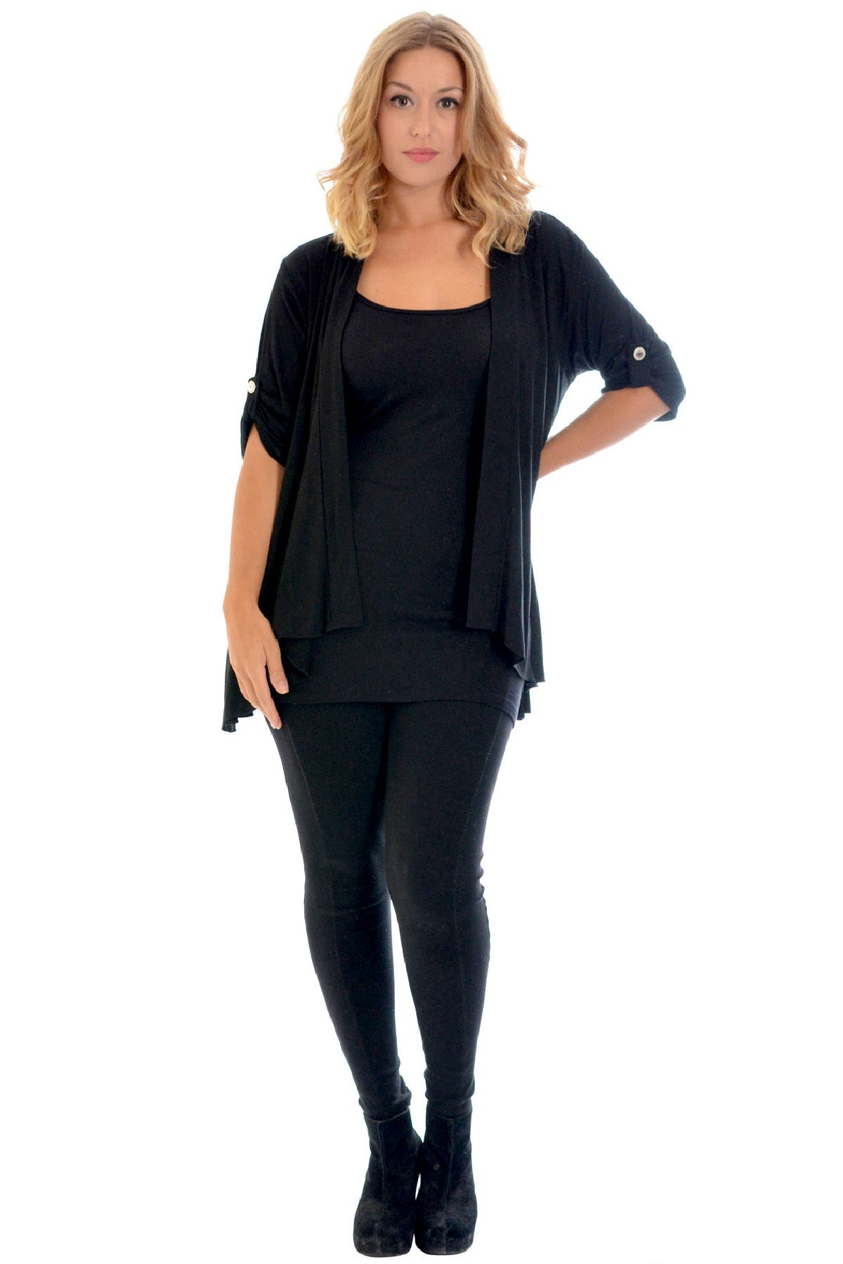 Button Open Cardigan Stretch Top cardigan WearAll