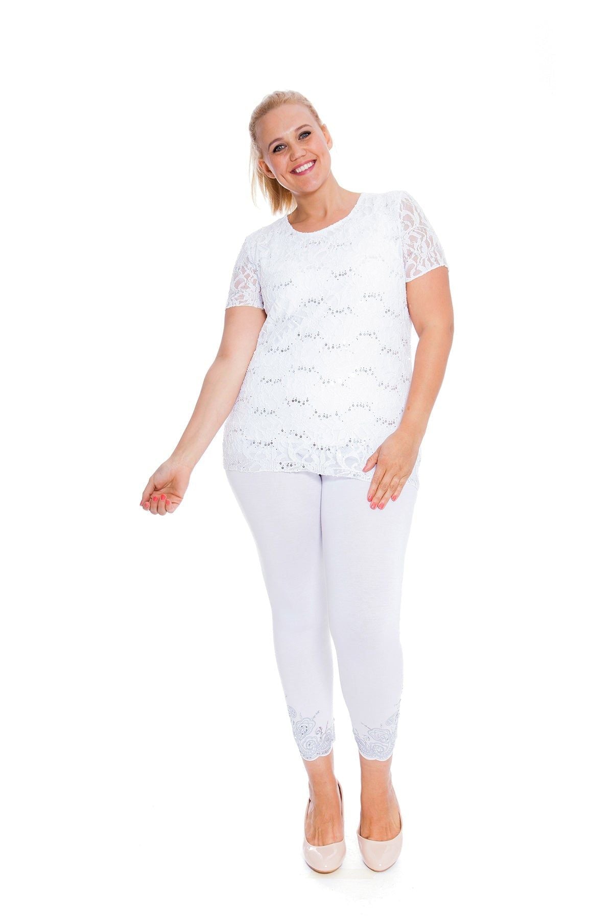 Lace Sequin Lined Top Tops WearAll