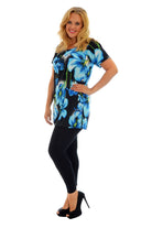 Floral Print Smock Tunic T-Shirt Top Tops WearAll