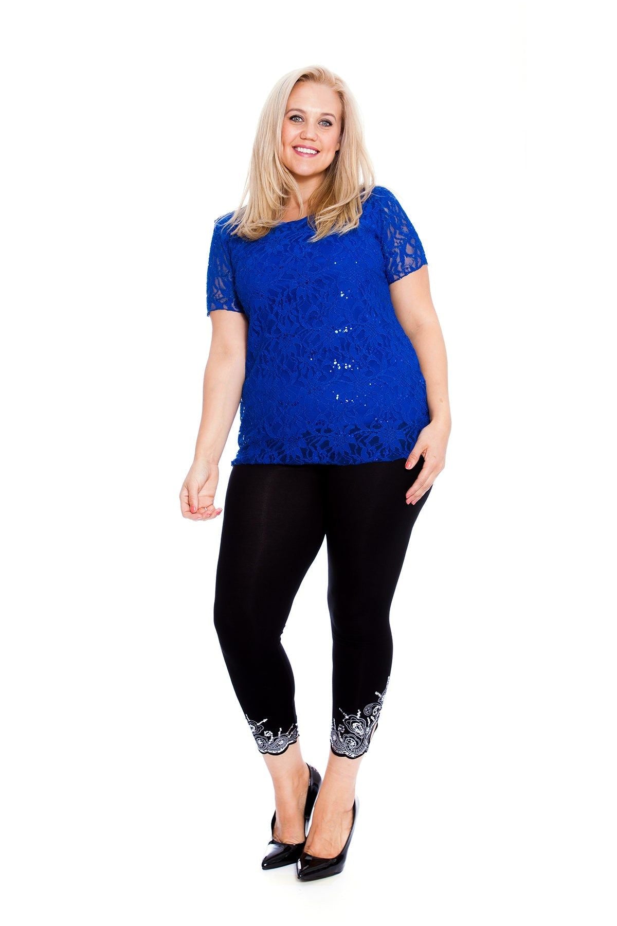 Lace Sequin Lined Top Tops WearAll