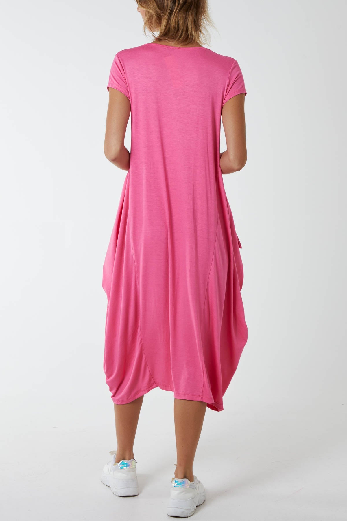 Cap Sleeve Plain Parachute Dress DMF2 WearAll