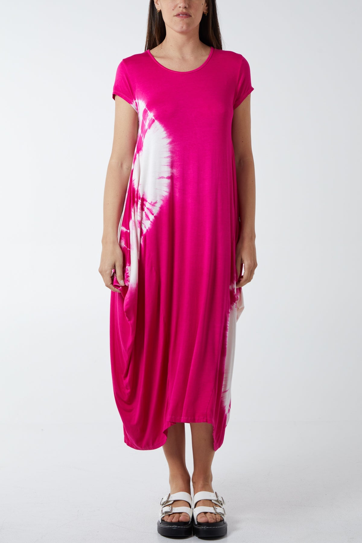 Tie Dye Parachute Midi Dress DMF2 WearAll