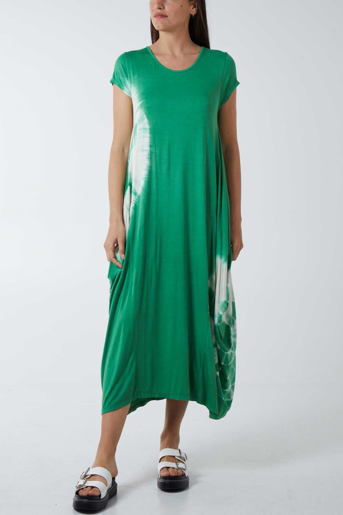 Tie Dye Parachute Midi Dress DMF2 WearAll