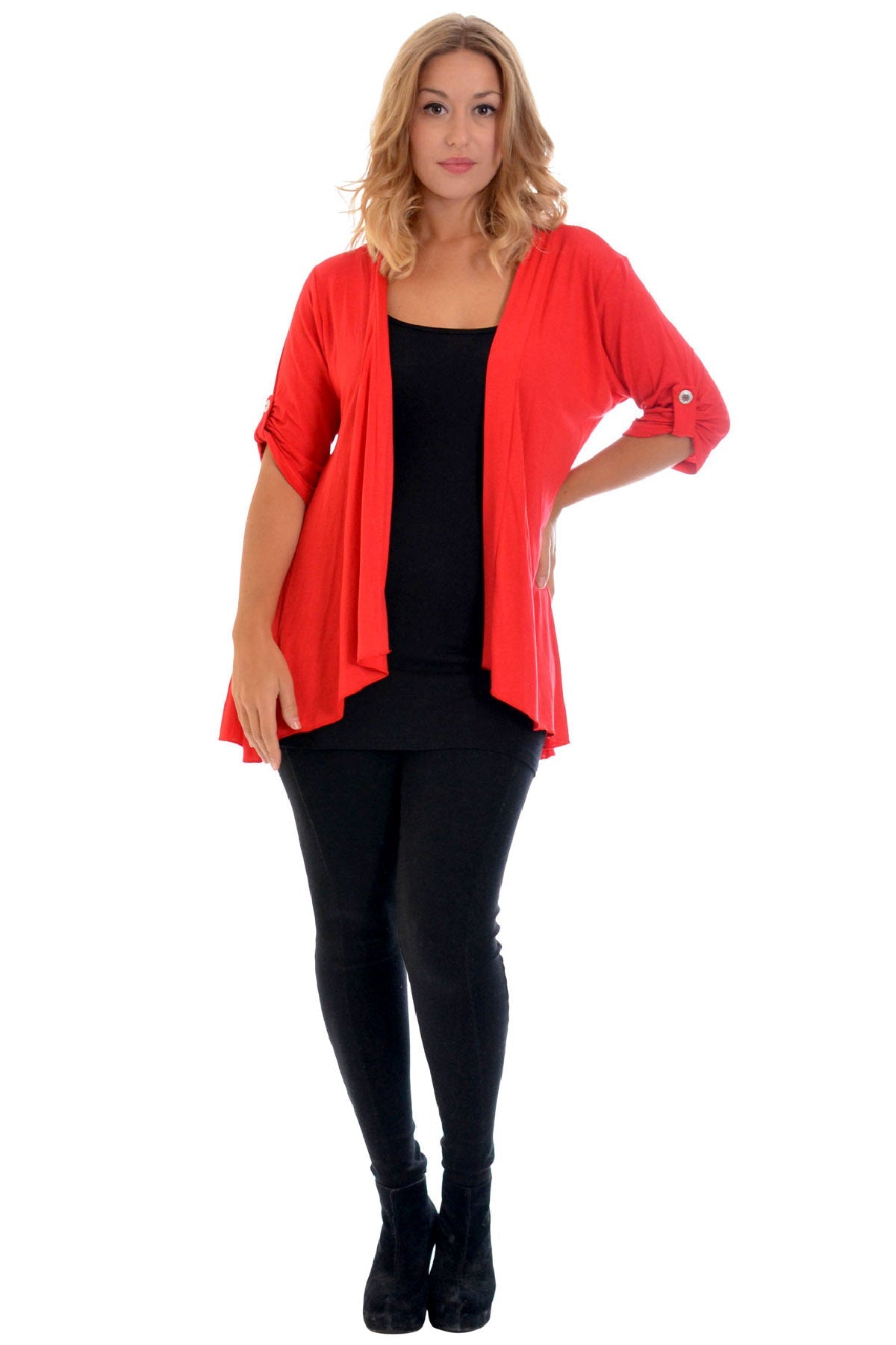 Button Open Cardigan Stretch Top cardigan WearAll