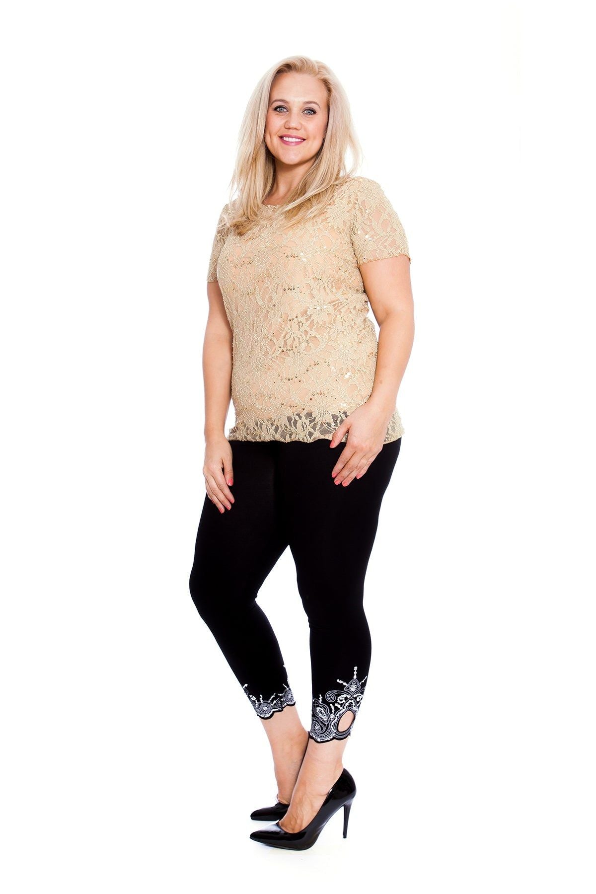 Plus Size Lace Sequin Lined Top Tops WearAll