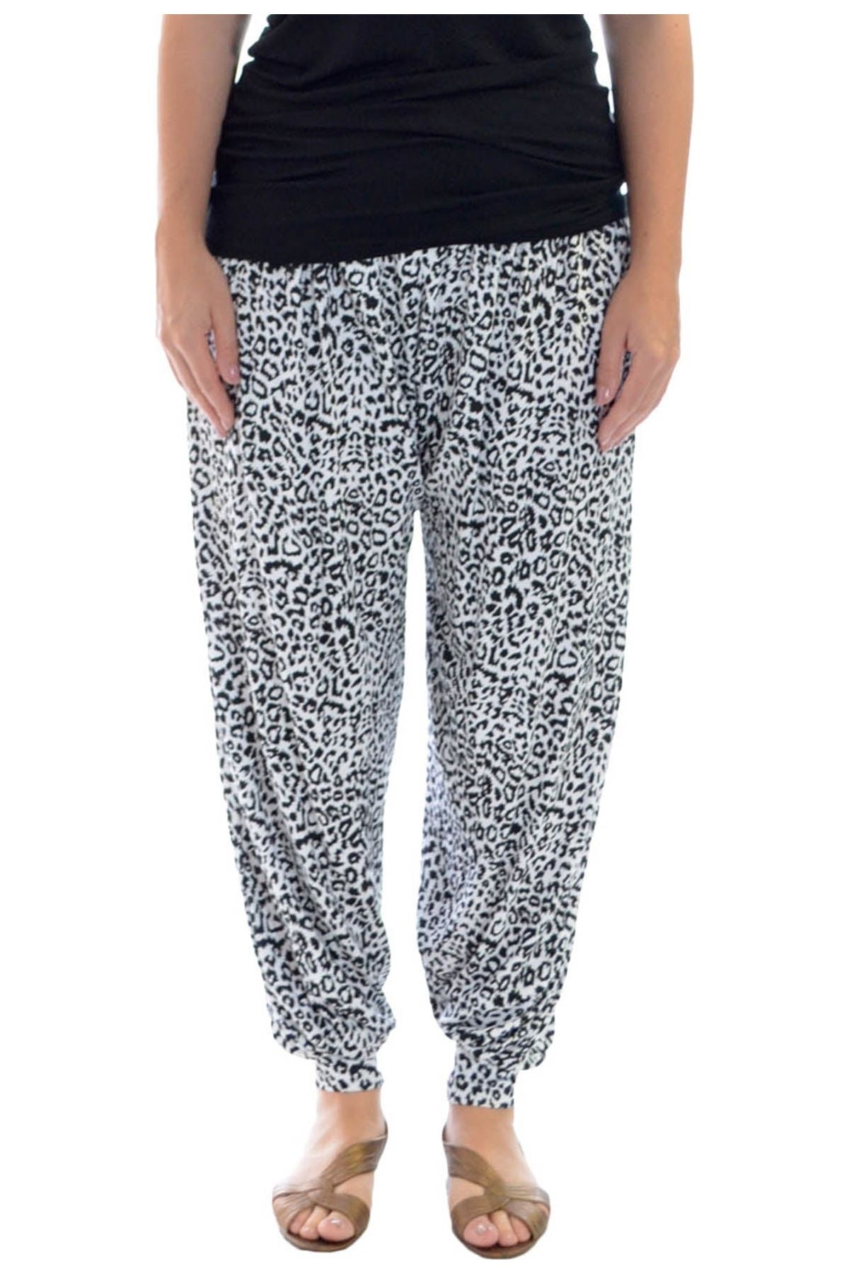 Plus Size Animal Print Harem Trousers Trousers WearAll
