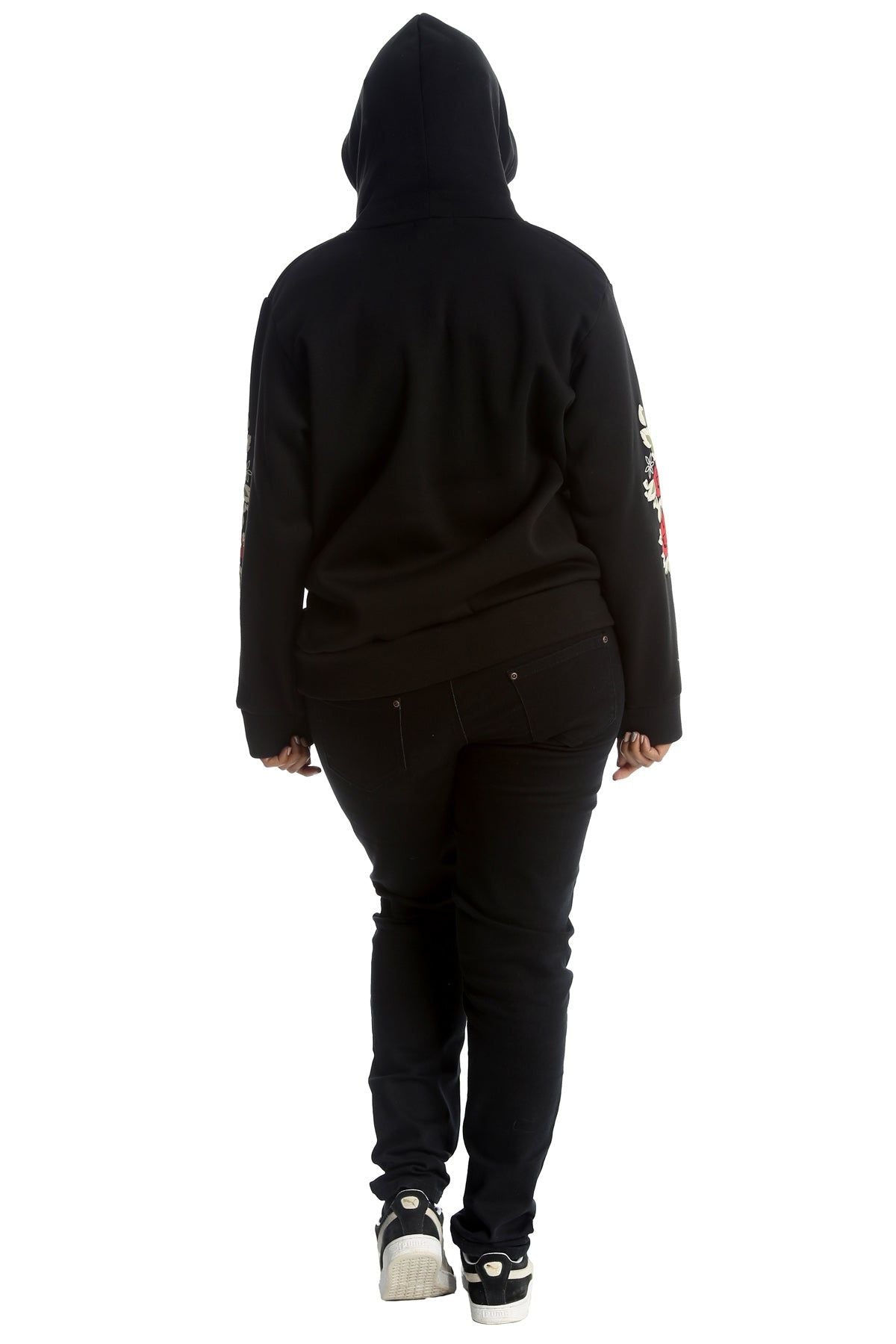 Embroidered Pouch Pocket Sweatshirt Tops WearAll