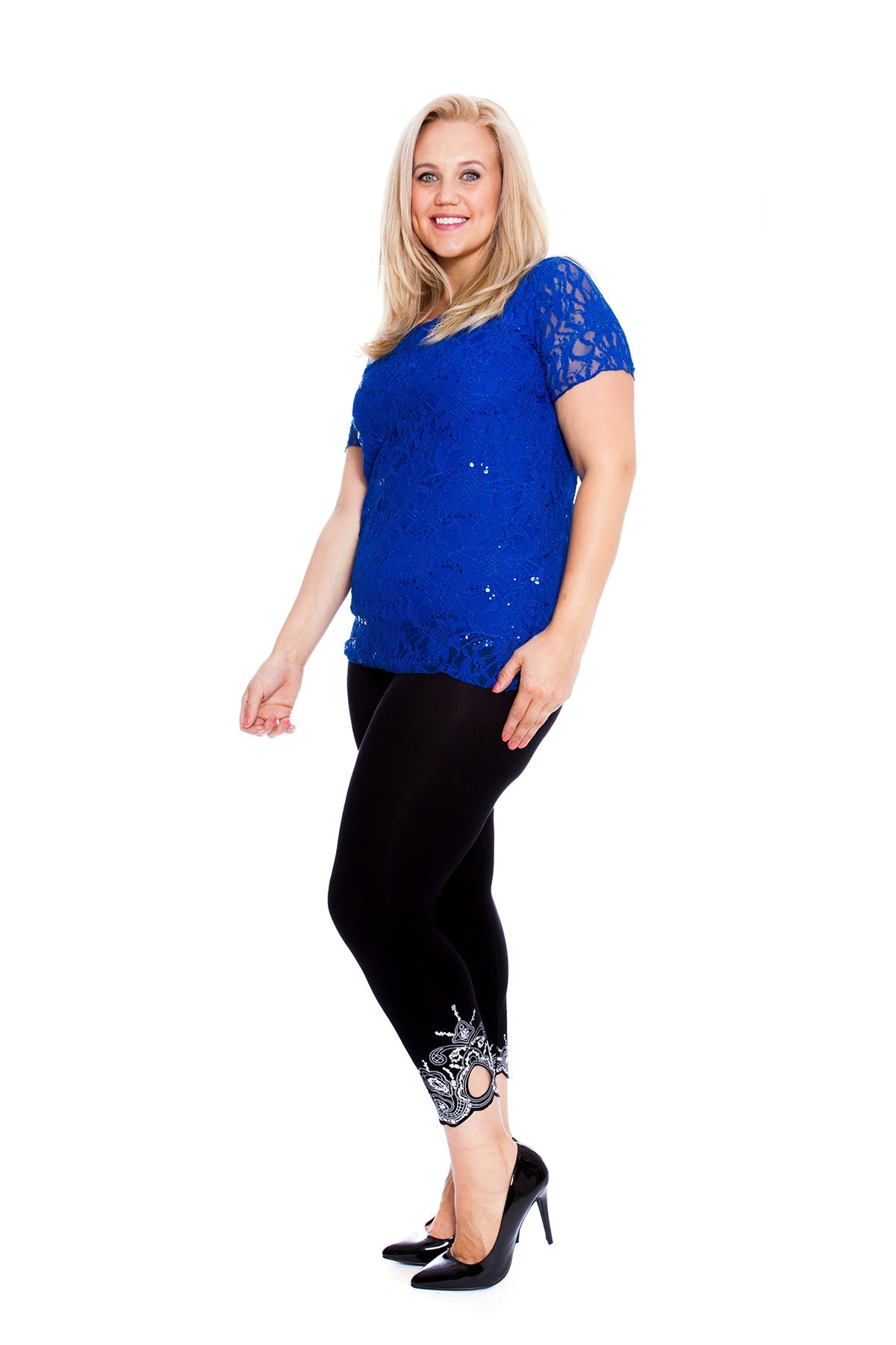 Lace Sequin Lined Top Tops WearAll