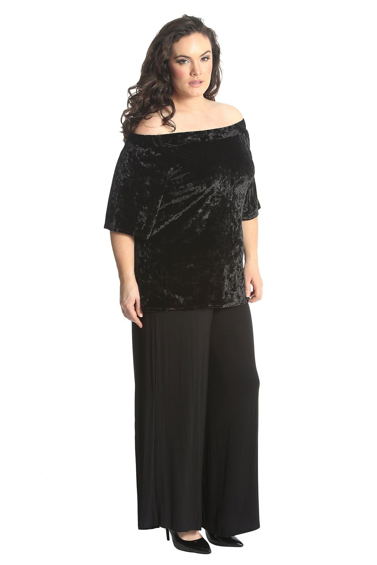 Crushed Velour Boho Party Bardot Top Tops WearAll