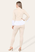 Ribbed Lounge Wear Flared Shirt and Leggings Co-Ord Set Loungewear WearAll