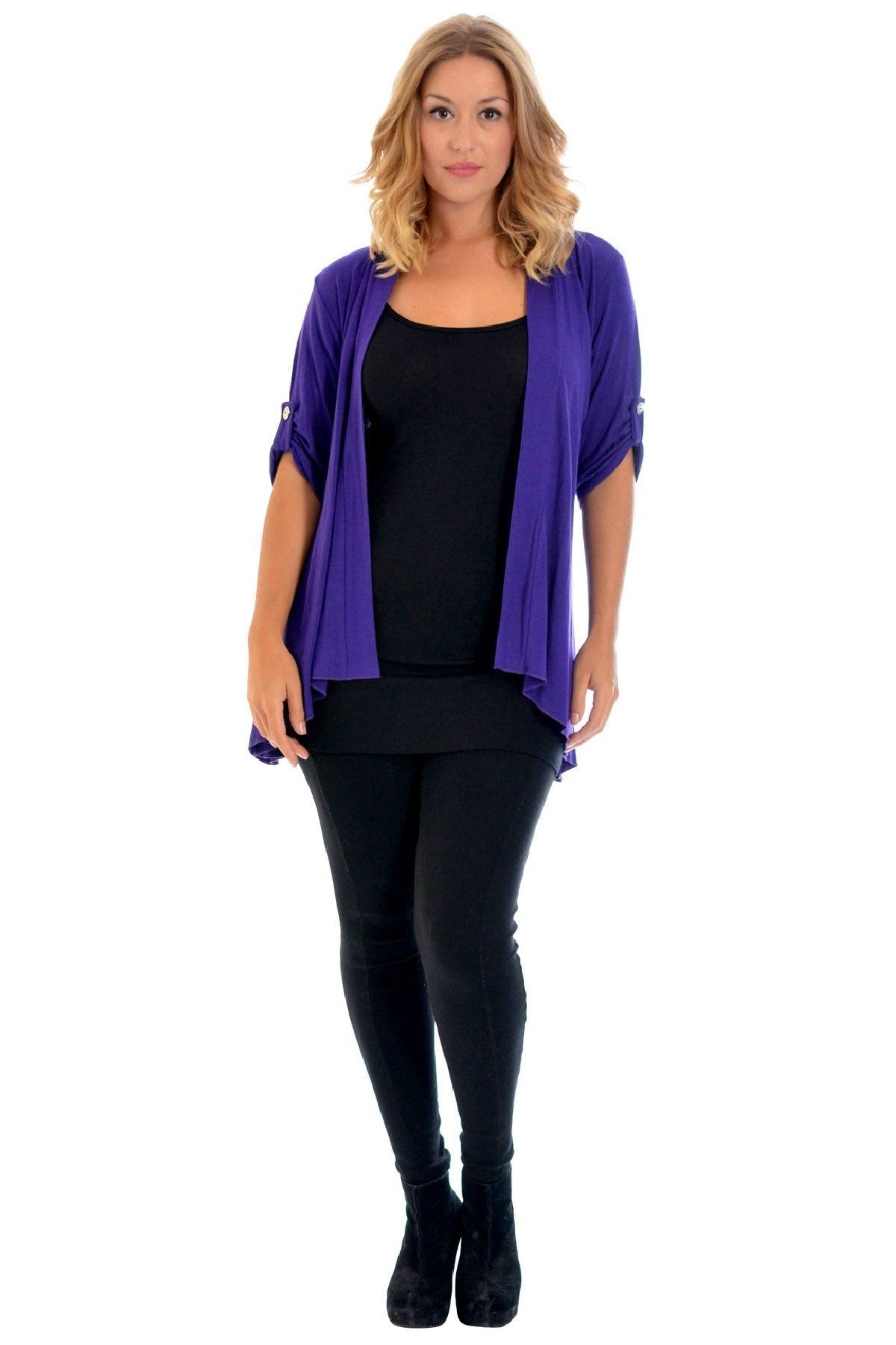 Button Open Cardigan Stretch Top cardigan WearAll