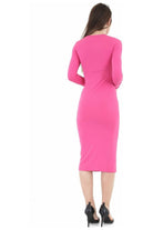 Bodycon Stretch Plain Midi Dress Dress WearAll