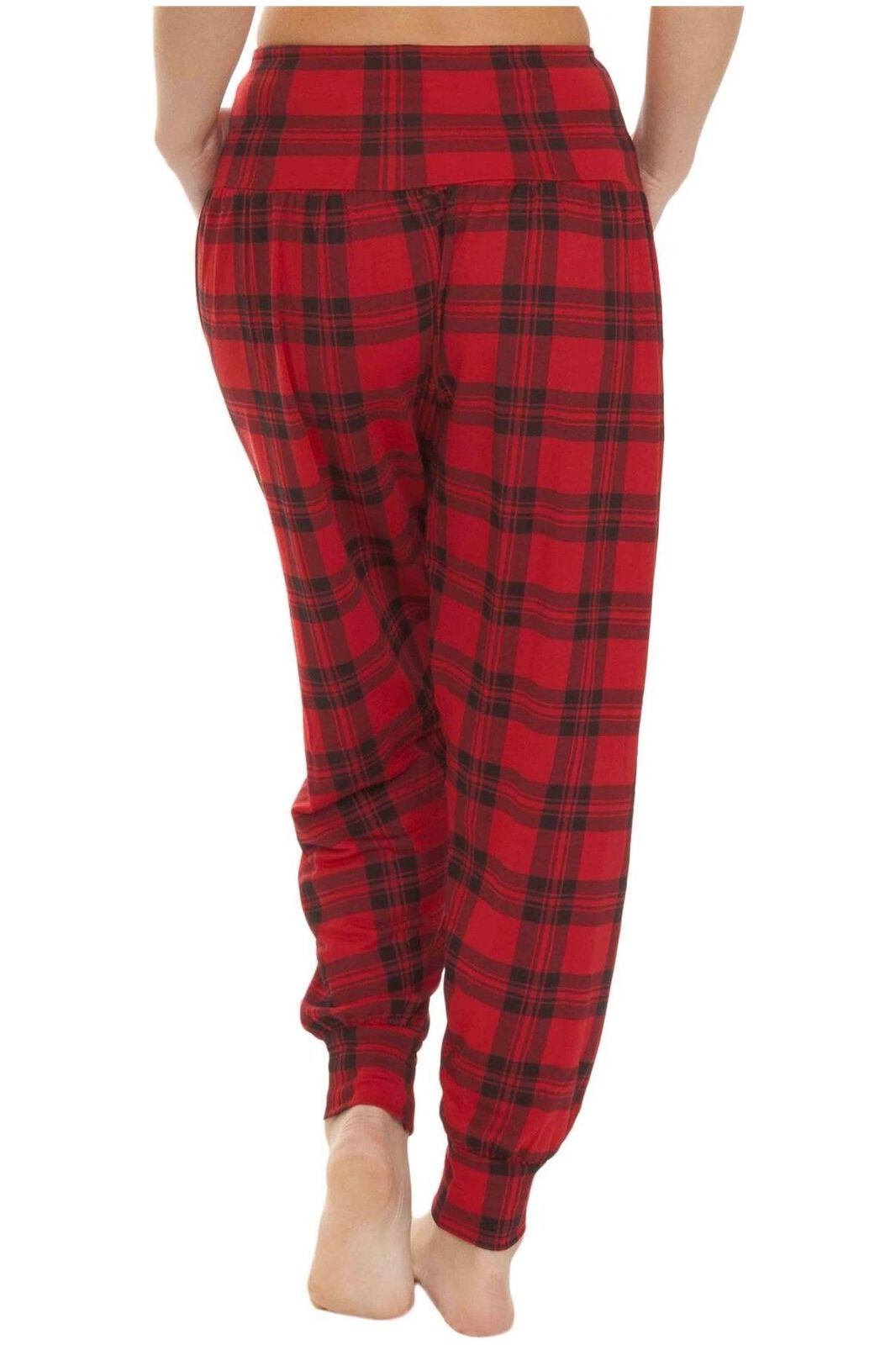 Red Tartan Print Harem Trouser Trousers WearAll