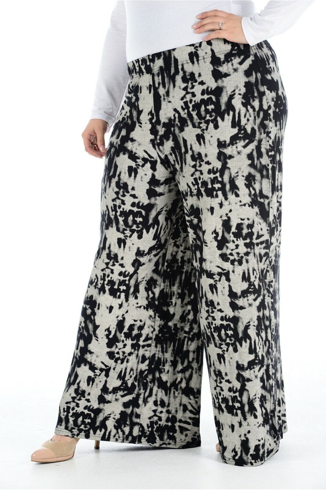 Plus Size Tie Dye Print Palazzo Trouser Palazzo WearAll