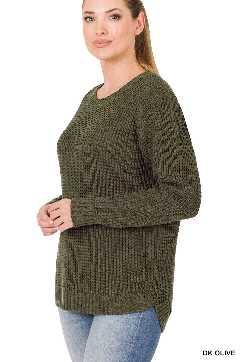 Knitted Chunky Baggy Jumper Knitted Jumper WearAll Khaki 8-10