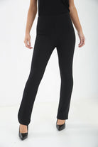 Straight Leg Stretch Ribbed Trouser Trousers WearAll Black 8-10
