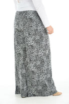 Plus Size Dark Grey Animal Print Palazzo Trouser Palazzo WearAll