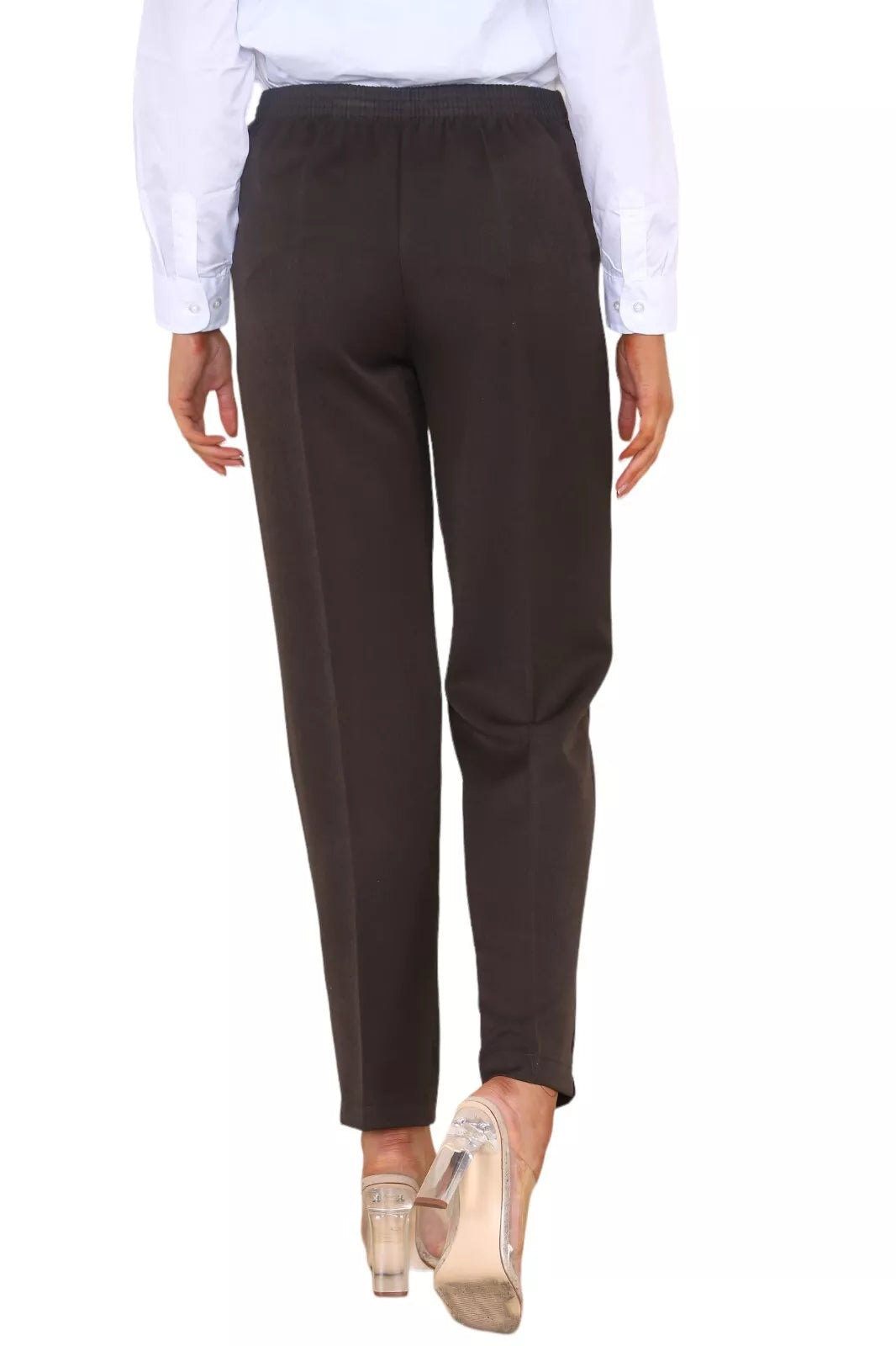Half Elasticated Pocket Trouser - Brown, Grey, Light Blue Trousers WearAll