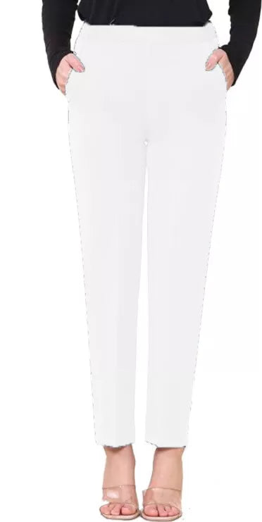 Half Elasticated Pocket Trouser - Blue, Taupe, White Trousers WearAll