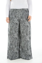 Dark Grey Animal Print Palazzo Trouser Palazzo WearAll Dark grey Animal 12-14
