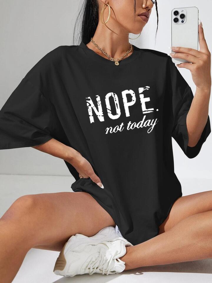 Nope T-Shirt Clothing WearAll Black 8-10