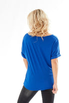 Plus Size Short Turn Up Sleeve Baggy Top Tops WearAll