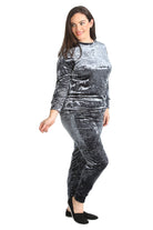 Velour Loungewear Set Co-ord Suit Loungewear WearAll Grey 14