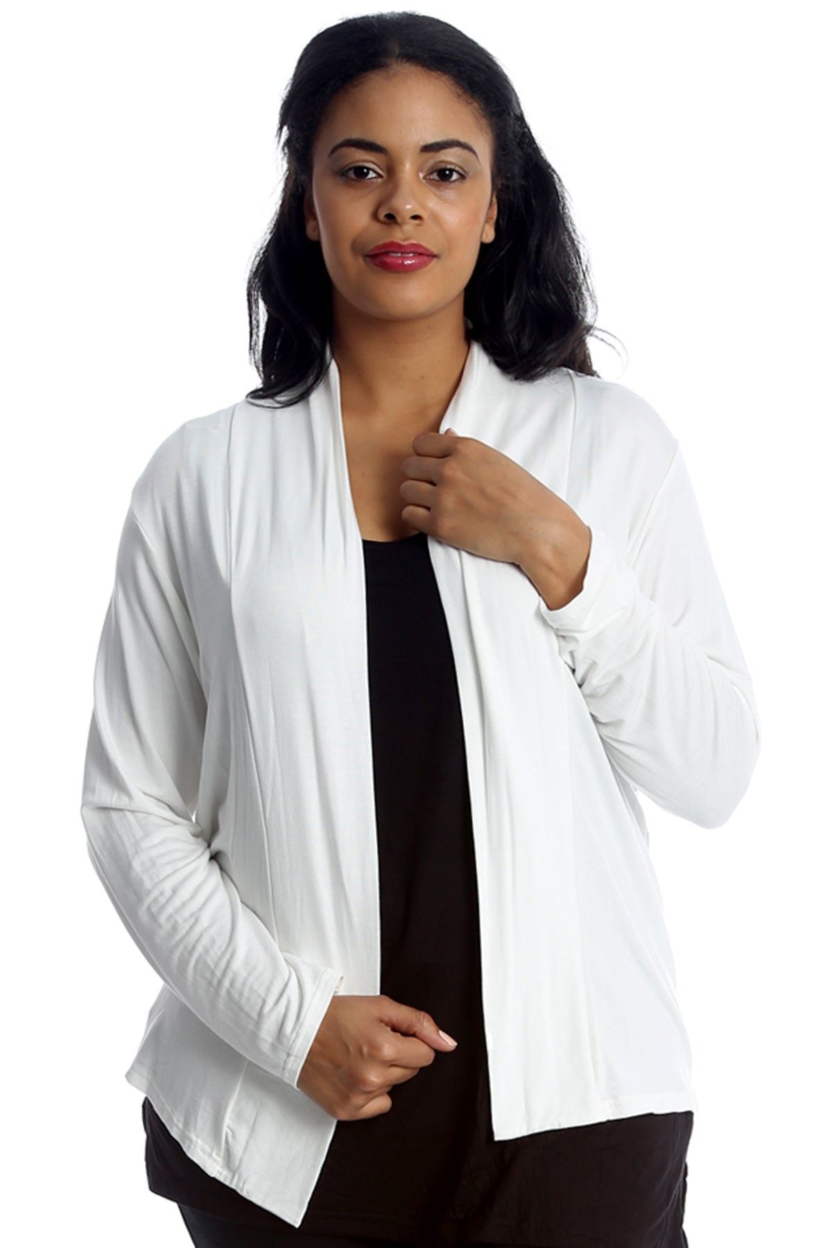 Floral Lace Back Cardigan Open Top cardigan WearAll Cream 14