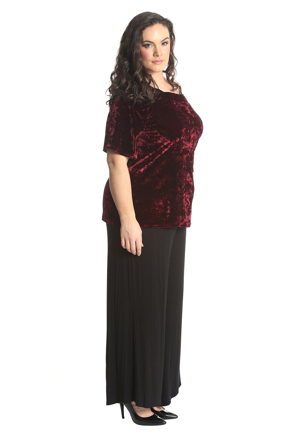 Crushed Velour Boho Party Bardot Top Tops WearAll