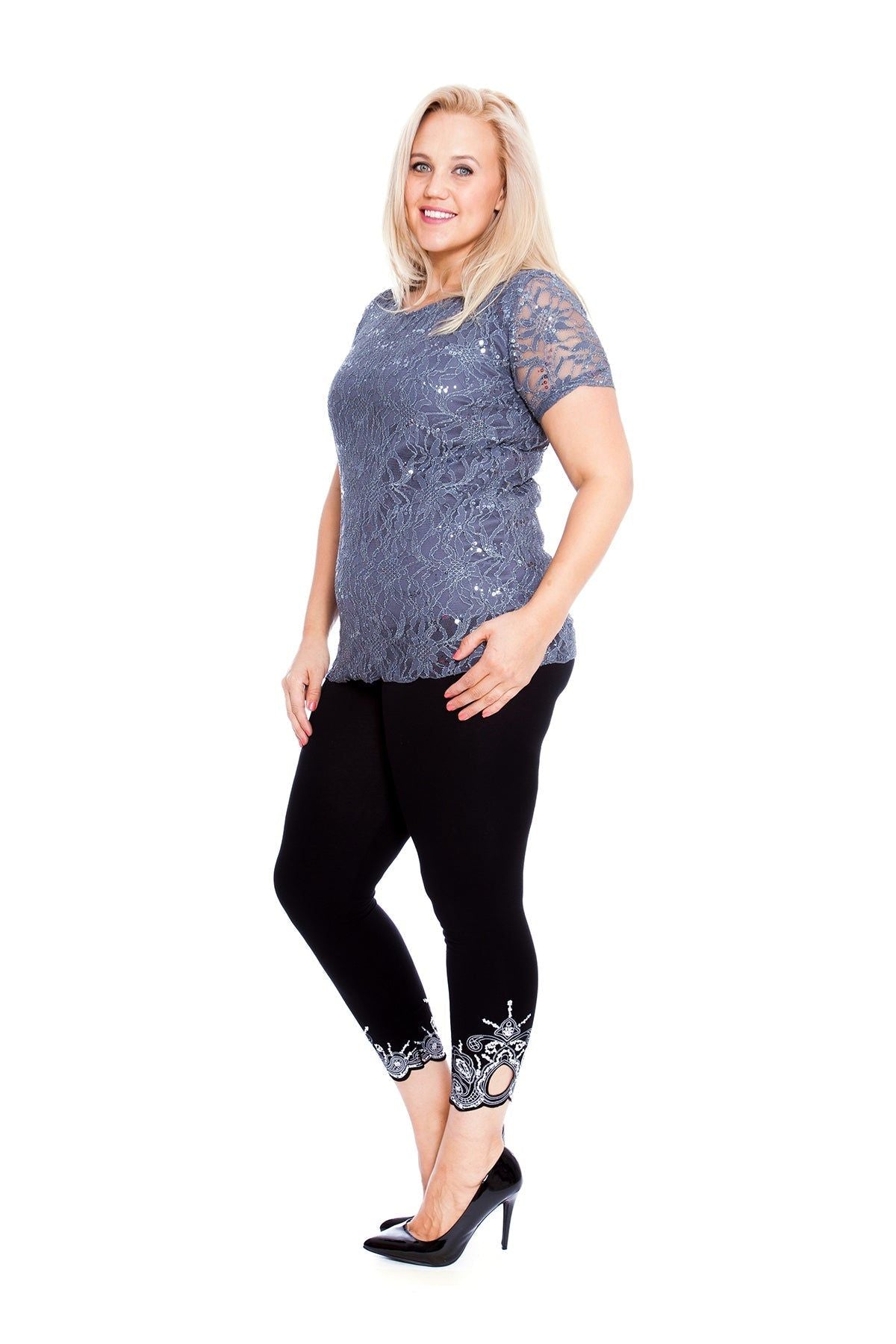 Plus Size Lace Sequin Lined Top Tops WearAll