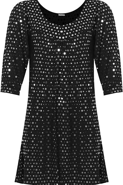 Polka Dot Sequin Spot Party Top Tops WearAll