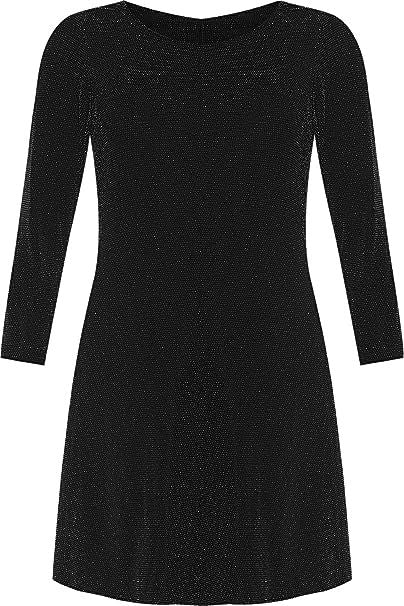 Lurex Sparkle Ladies Glitter Swing Short Dress WearAll