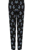 Teal Floral Print Full Length Trouser Trousers WearAll Teal 14