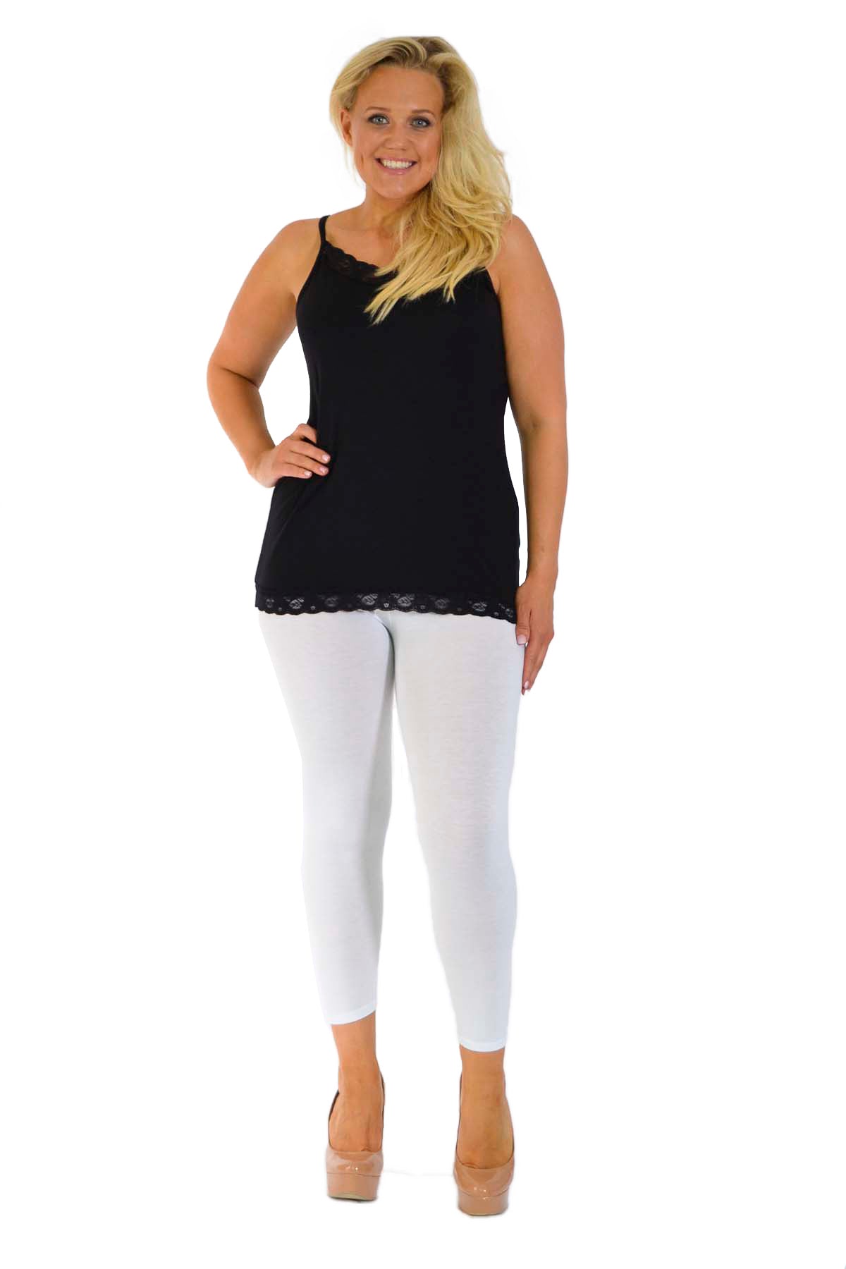 Plus Size Plain Long Leggings Leggings WearAll