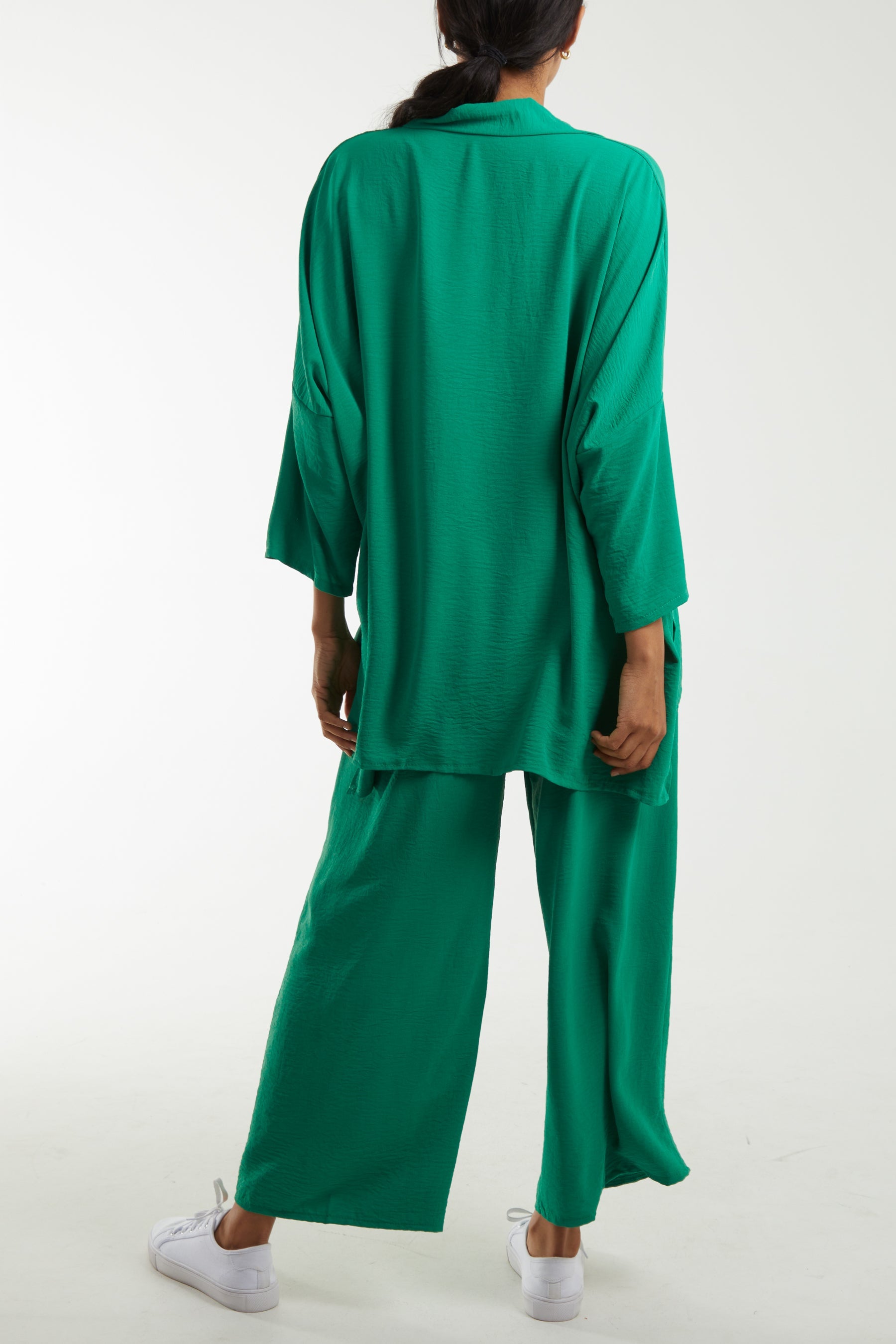 Long Sleeve Shirt & Culottes Co-Ord Set Co-Ords WearAll