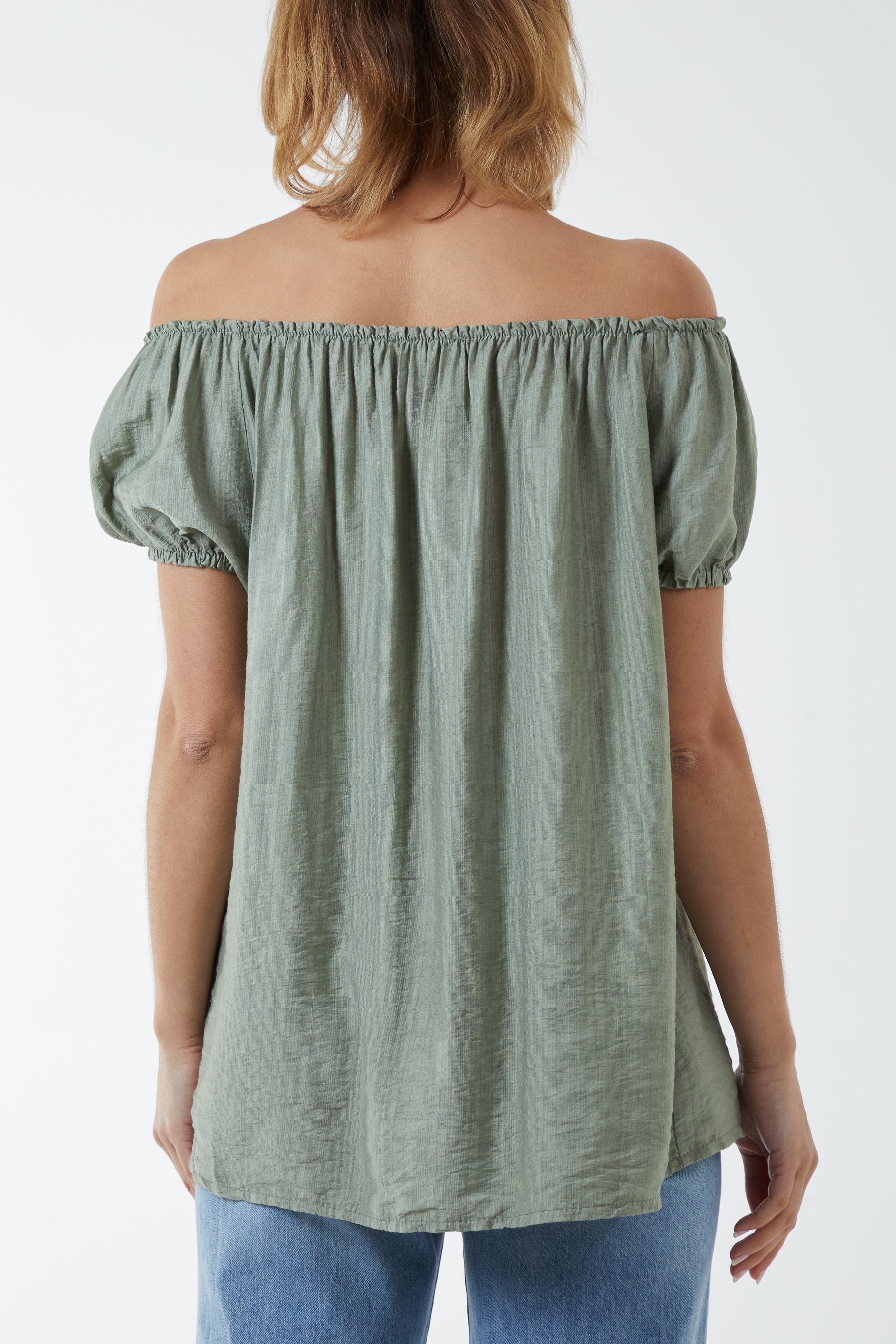 Short Sleeve Bardot Top Tops WearAll