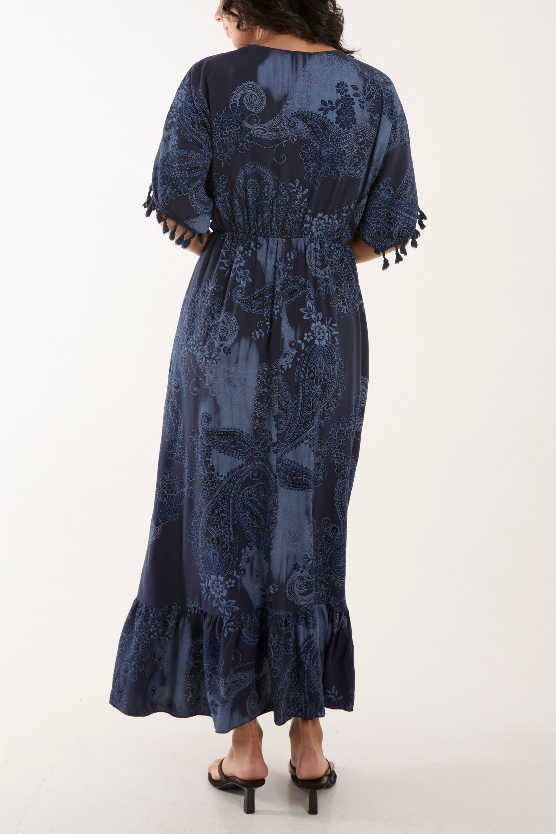 Tassel Paisley Print Maxi Dress Dresses WearAll