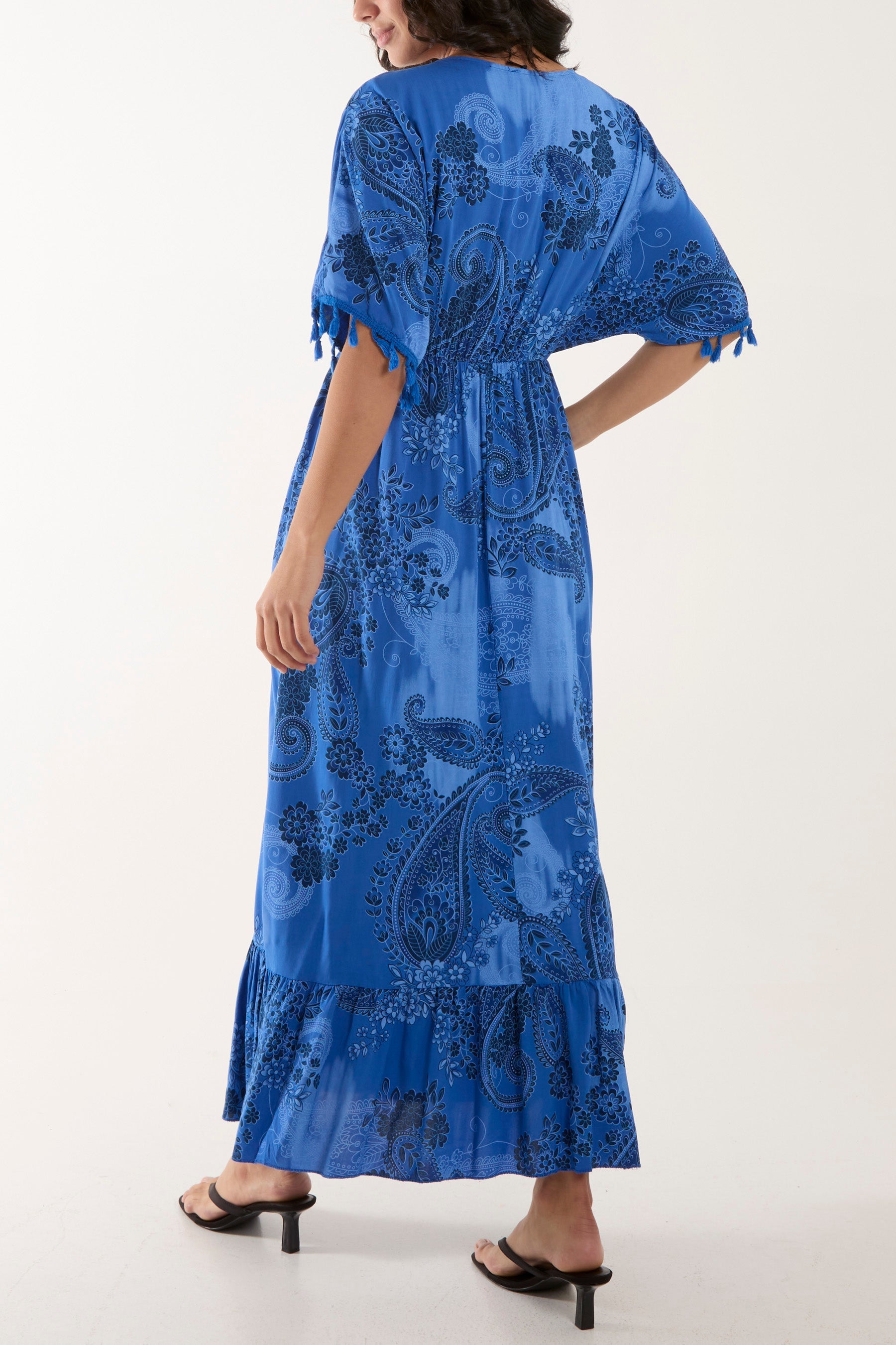 Tassel Paisley Print Maxi Dress Dresses WearAll