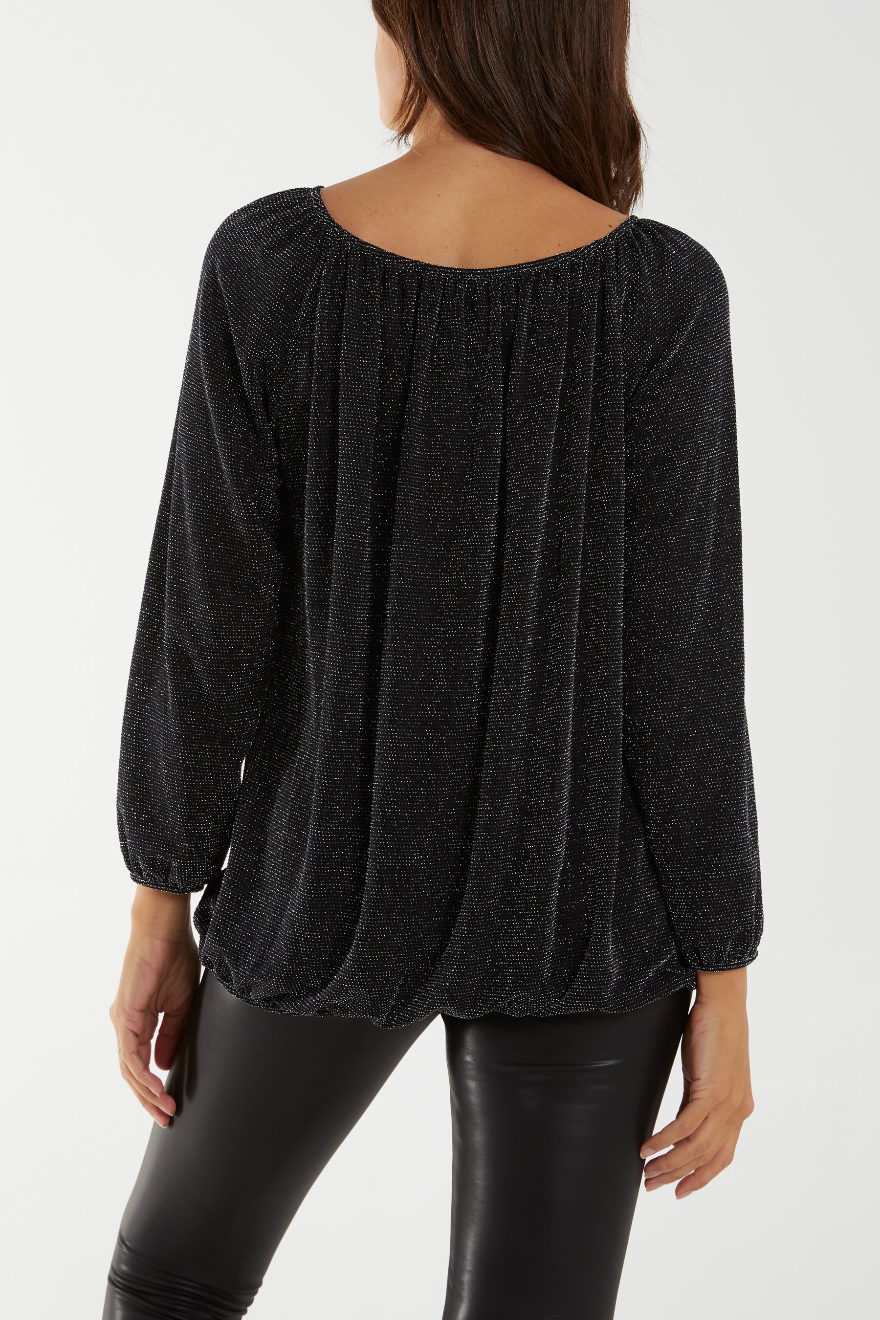 Glitter Bow Blouse Blouses WearAll