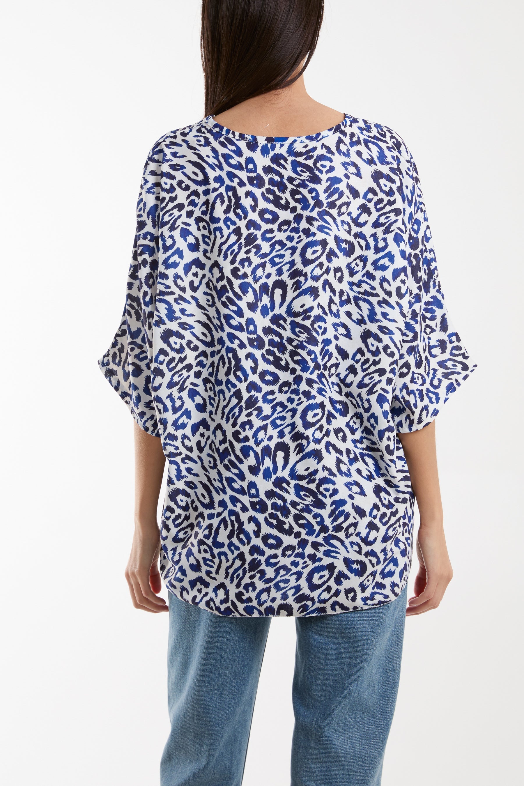 Knot Front Leopard Print Top Tops WearAll