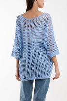 V-Neck Daisy Crochet Top Jumpers WearAll