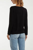 Diamante Star Long Sleeve Jumper Jumpers WearAll