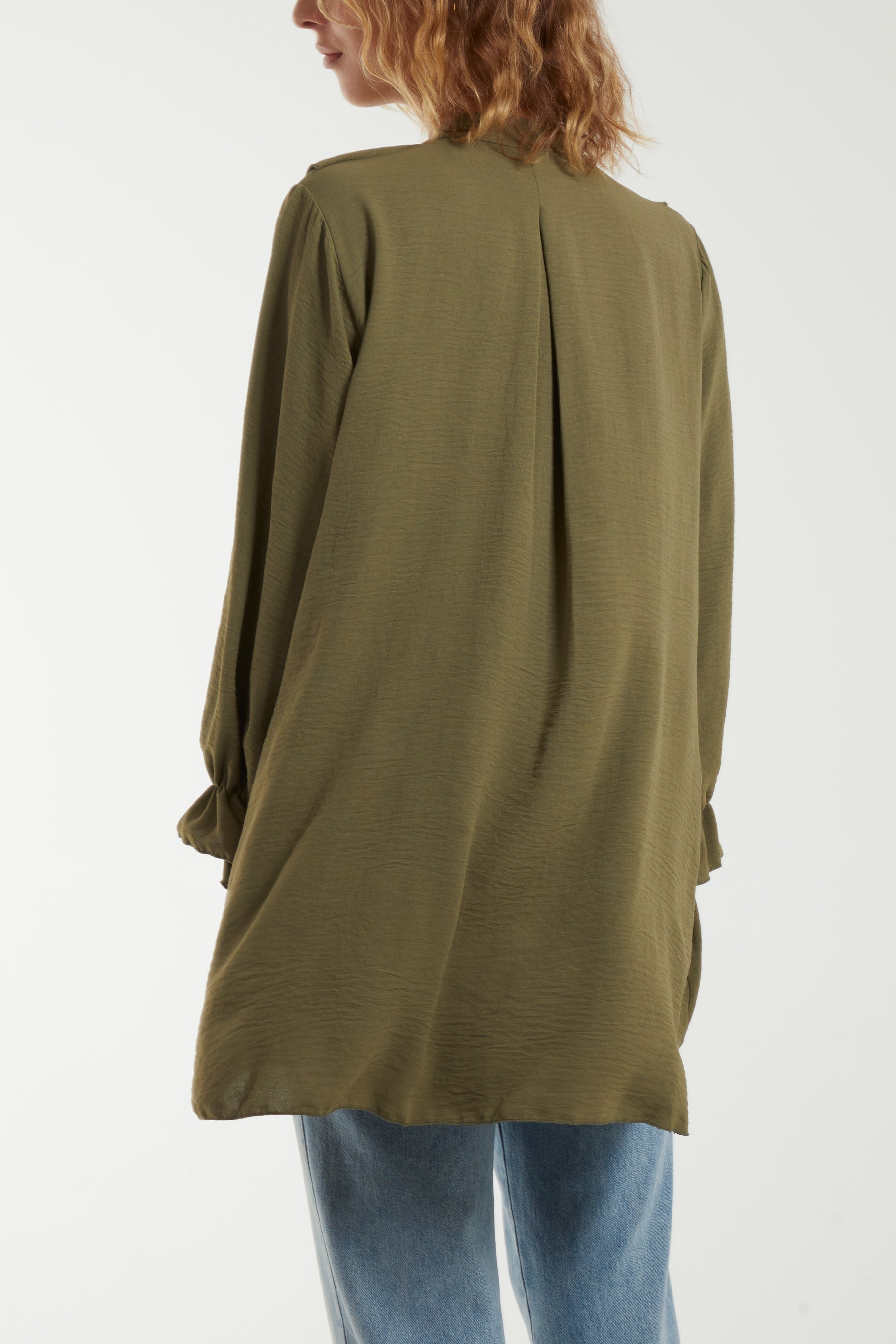 Flounce Poly Crepe Oversized Shirt TOPMF2 WearAll