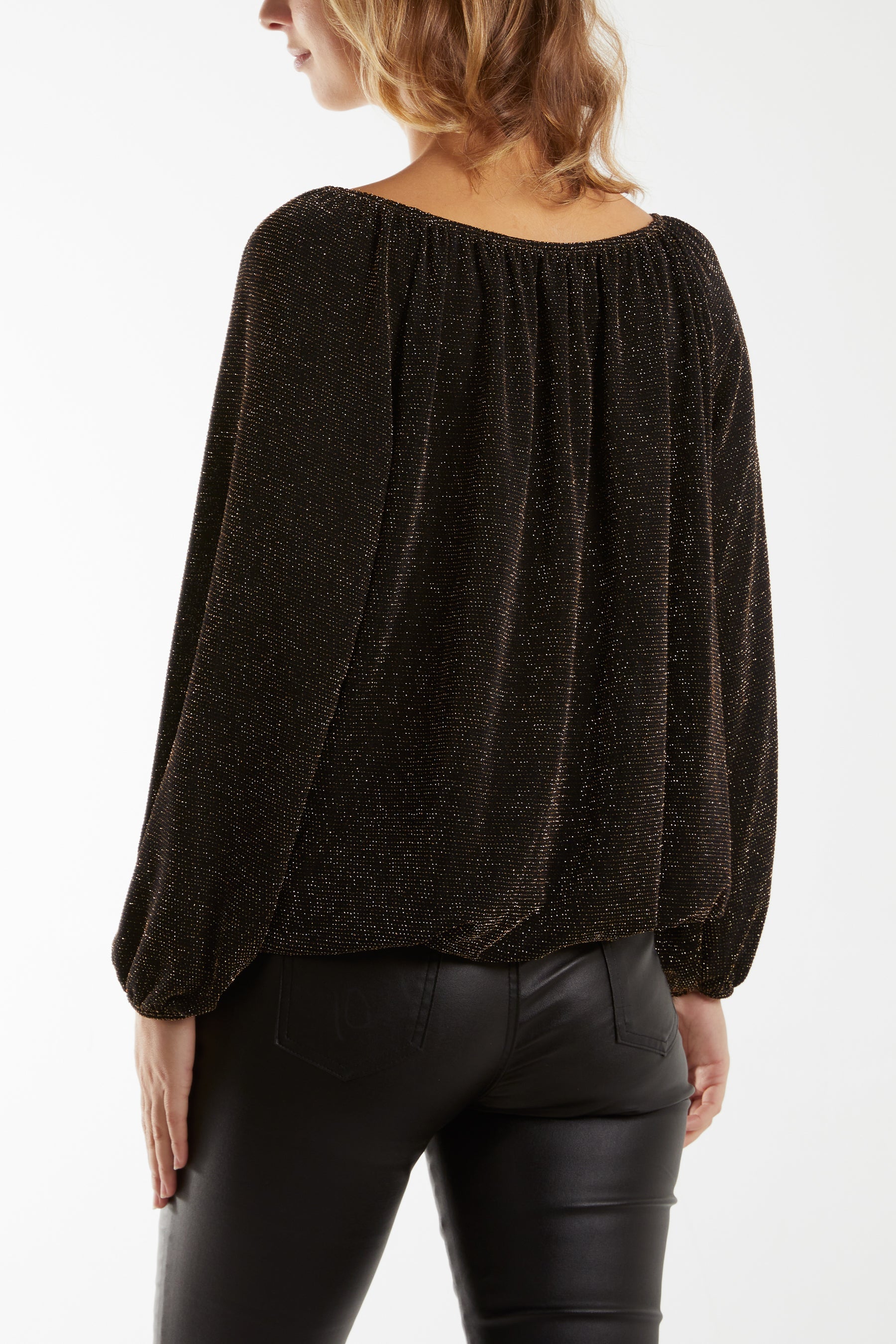 Glitter Bow Blouse Blouses WearAll