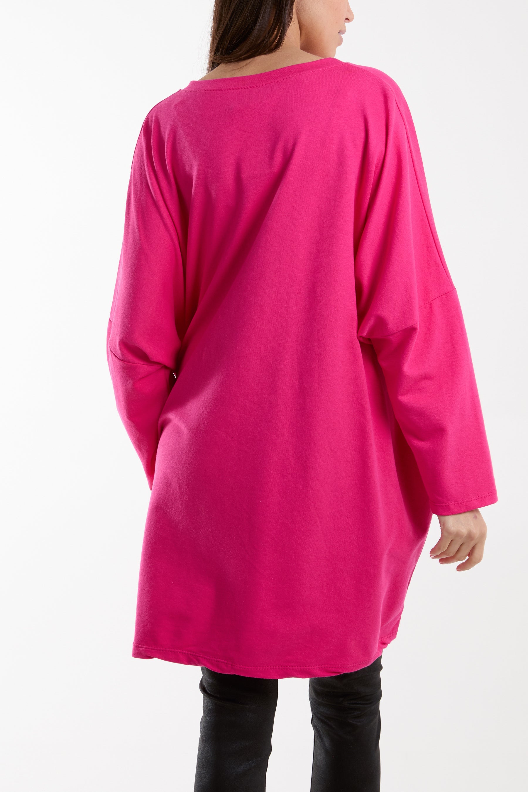 Daisy Long Fine Sweat Top Sweatshirt WearAll