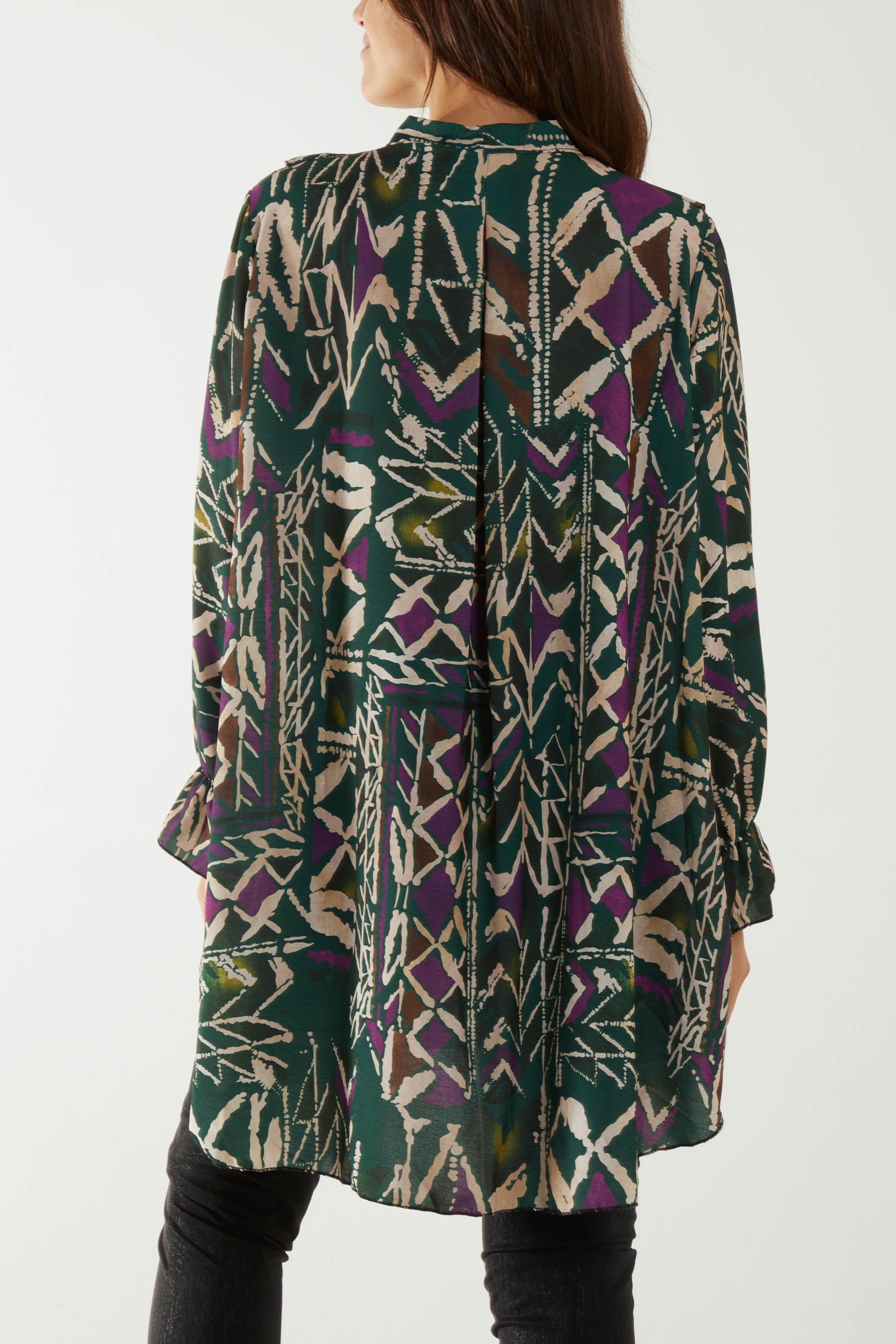 Tribal Print Ruffle Blouse Dresses WearAll