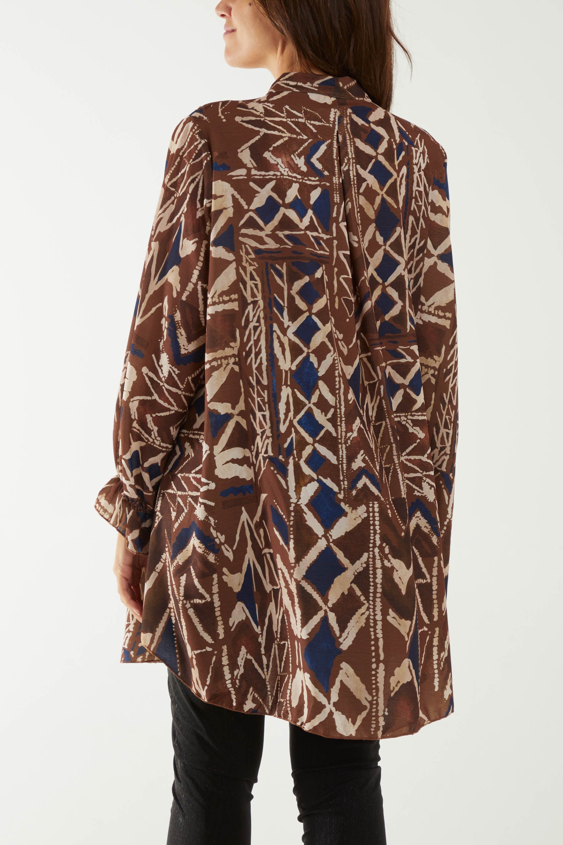Tribal Print Ruffle Blouse Dresses WearAll