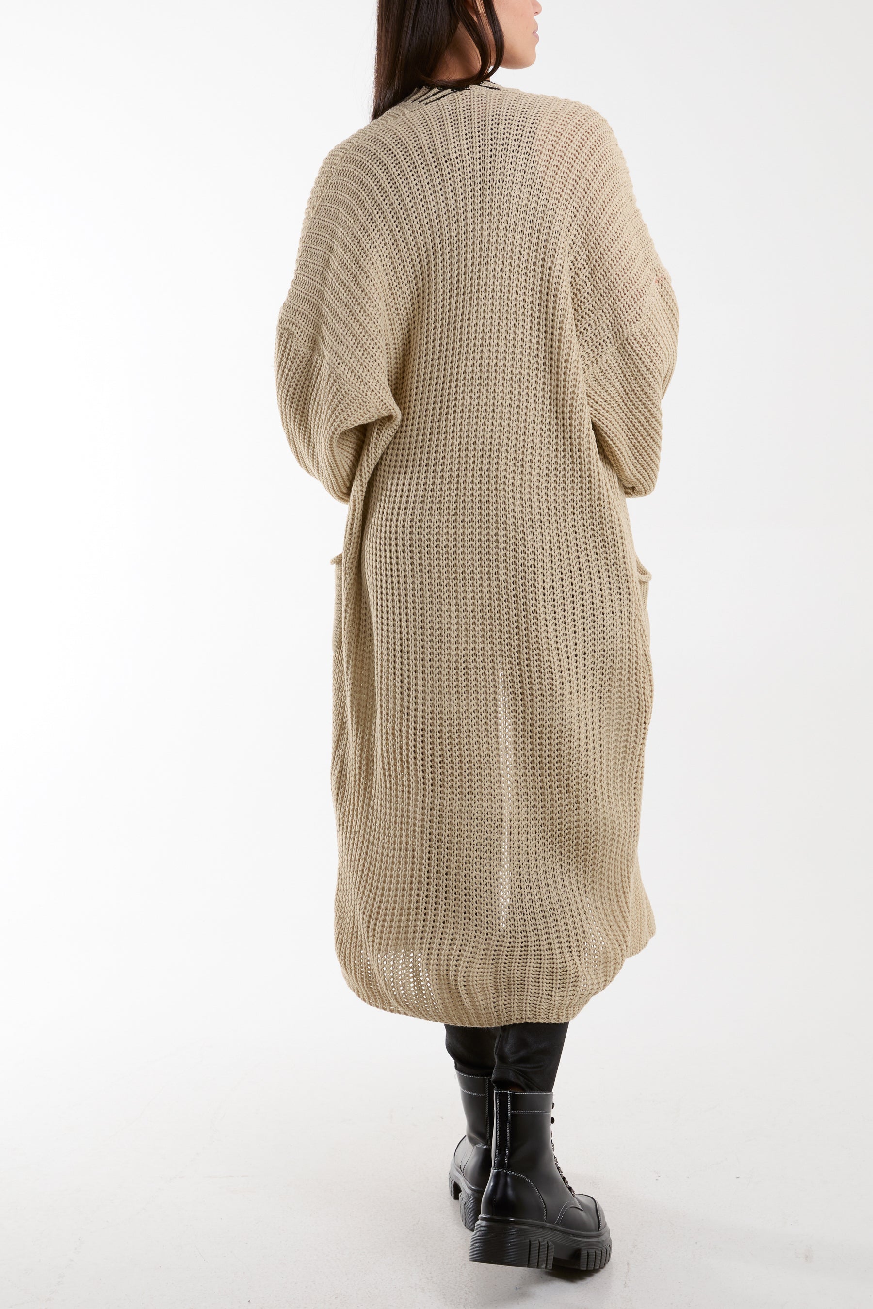 Blanket Stitch Hem Longline Cardigan Cardigans WearAll